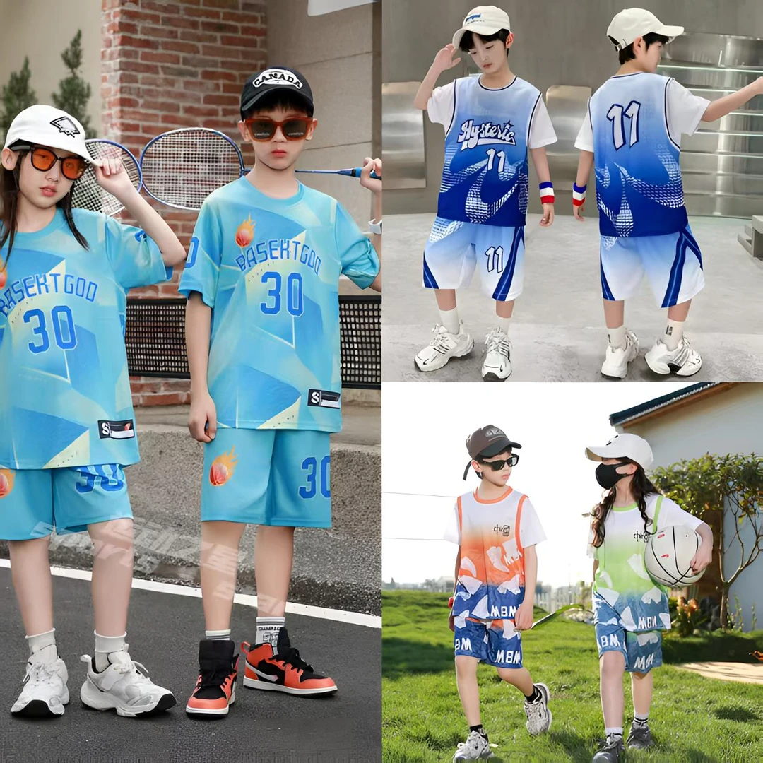 夏季儿童冰丝速干训练服福利套装801球衣9号球衣-849