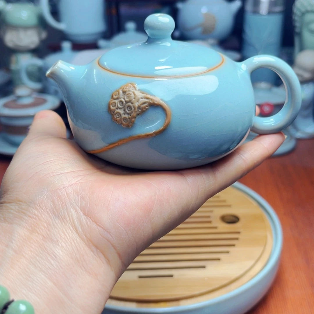 【闪购商品】平*汝瓷单壶单杯，井栏壶，西施壶