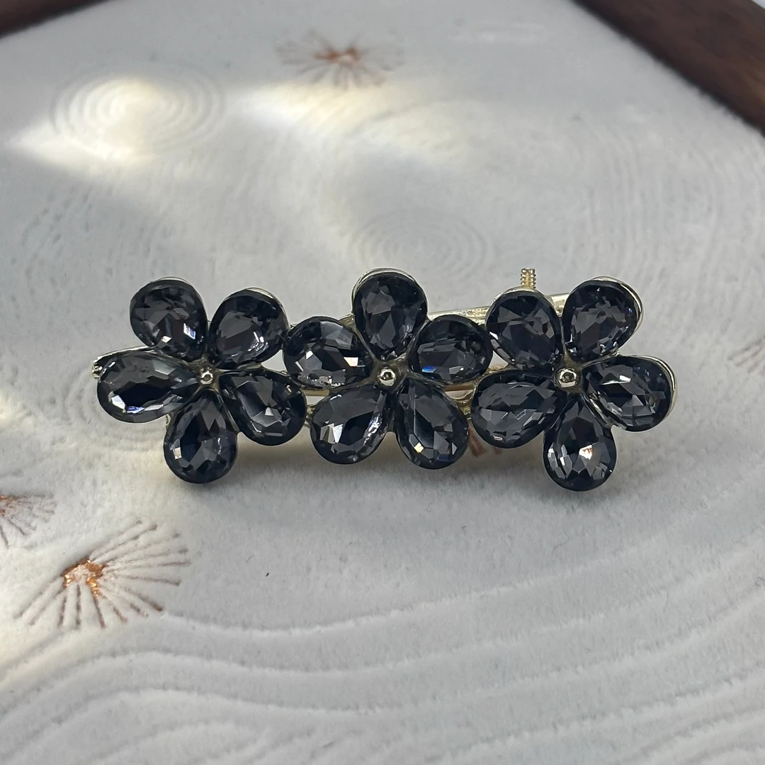 1018花朵水晶发夹