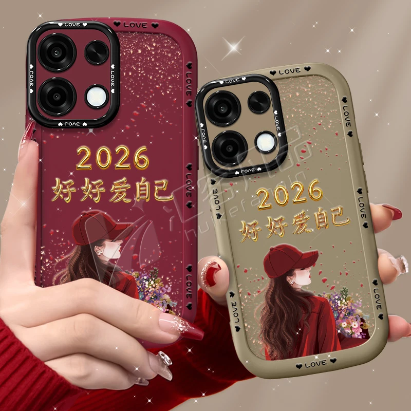 汇客凡品【OPPOA6】捧花爱自己2026泡芙壳新款泡芙手机壳