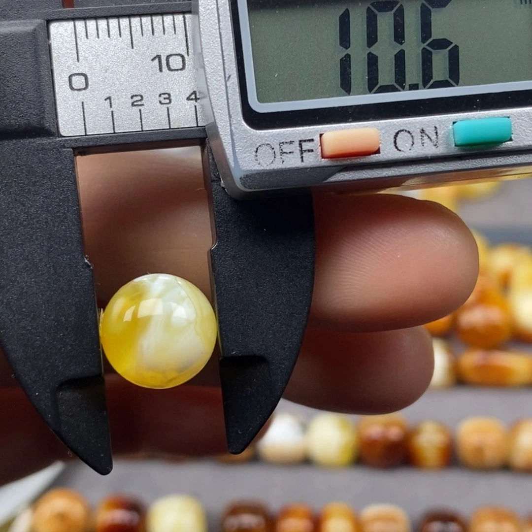 未镶嵌琥珀戒指圆珠