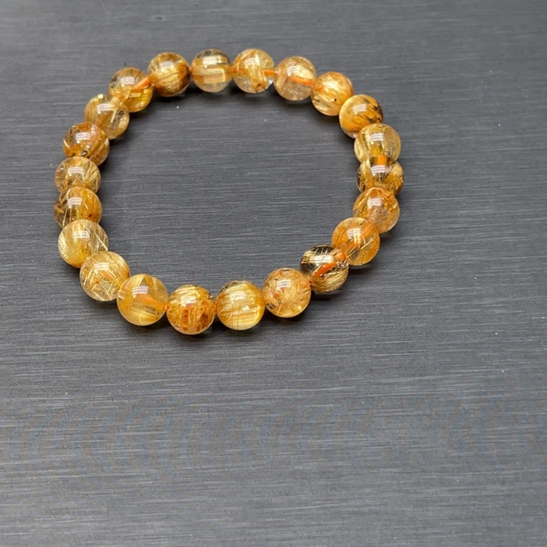 T***燕发晶手串未镶嵌金钛晶