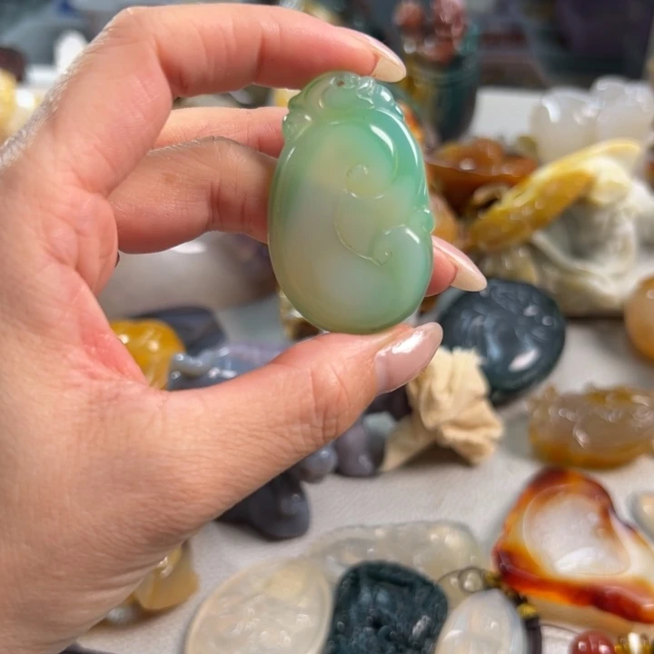 玛瑙/玉髓吊坠(不含链)未镶嵌