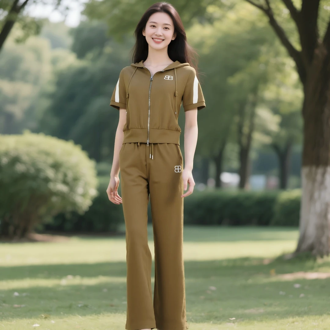 W636休闲运动套装休闲夏装显瘦韩版洋气气质