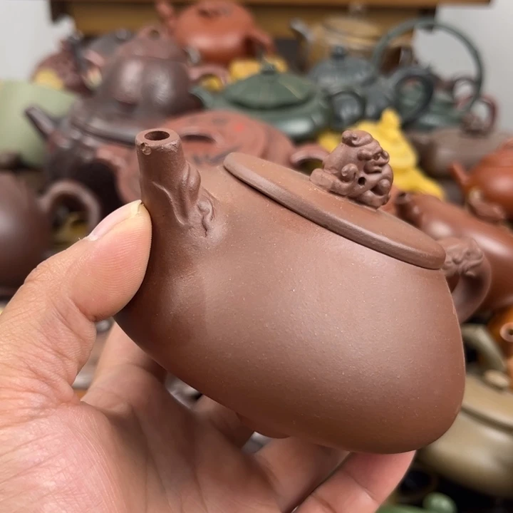 茶壶紫砂嘴巴磕碰