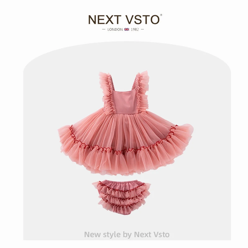 英国NEXT VSTO女童tutu裙夏季周岁女宝宝礼服裙小女孩蓬蓬公主裙