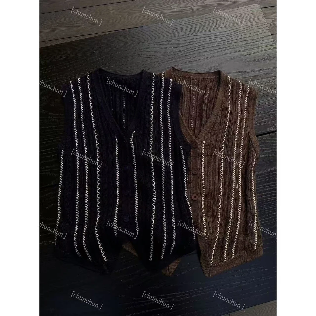 【纯纯女装】SEER CHUN高品质老钱竖条纹马甲 51385