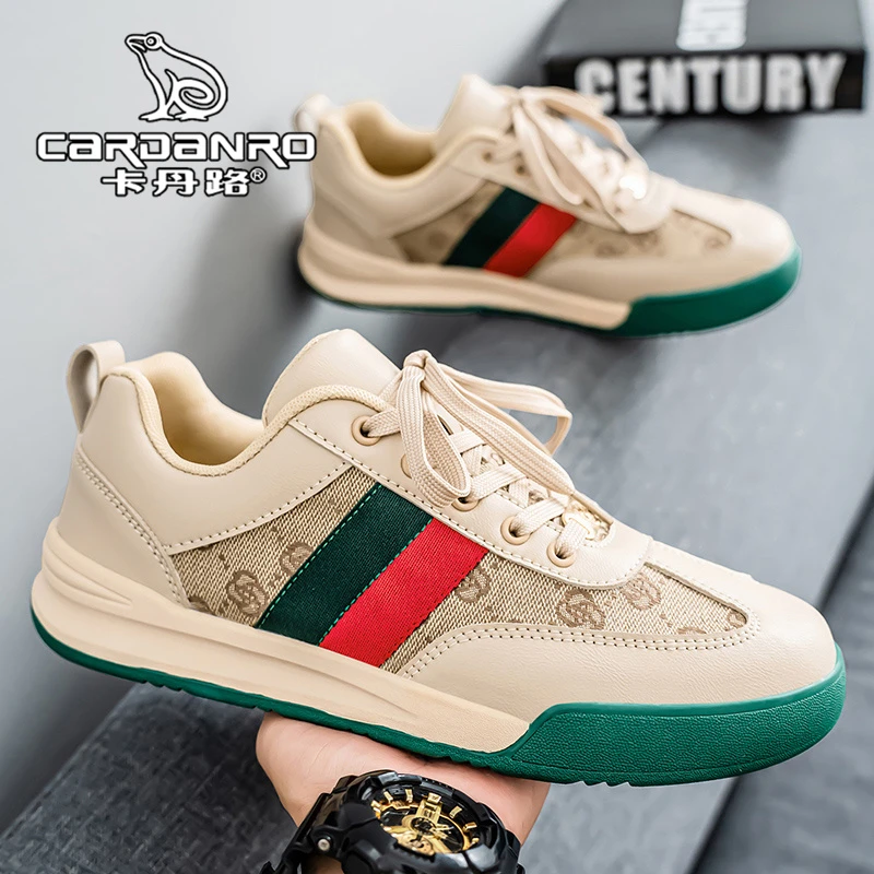 意大利卡丹路男鞋秋季透气潮流百搭休闲板鞋青少年软底跑步运动鞋