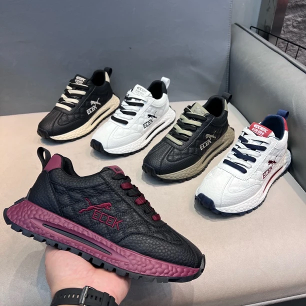 男士低帮系带增高厚底舒适轻便防滑运动休闲百搭老爹鞋