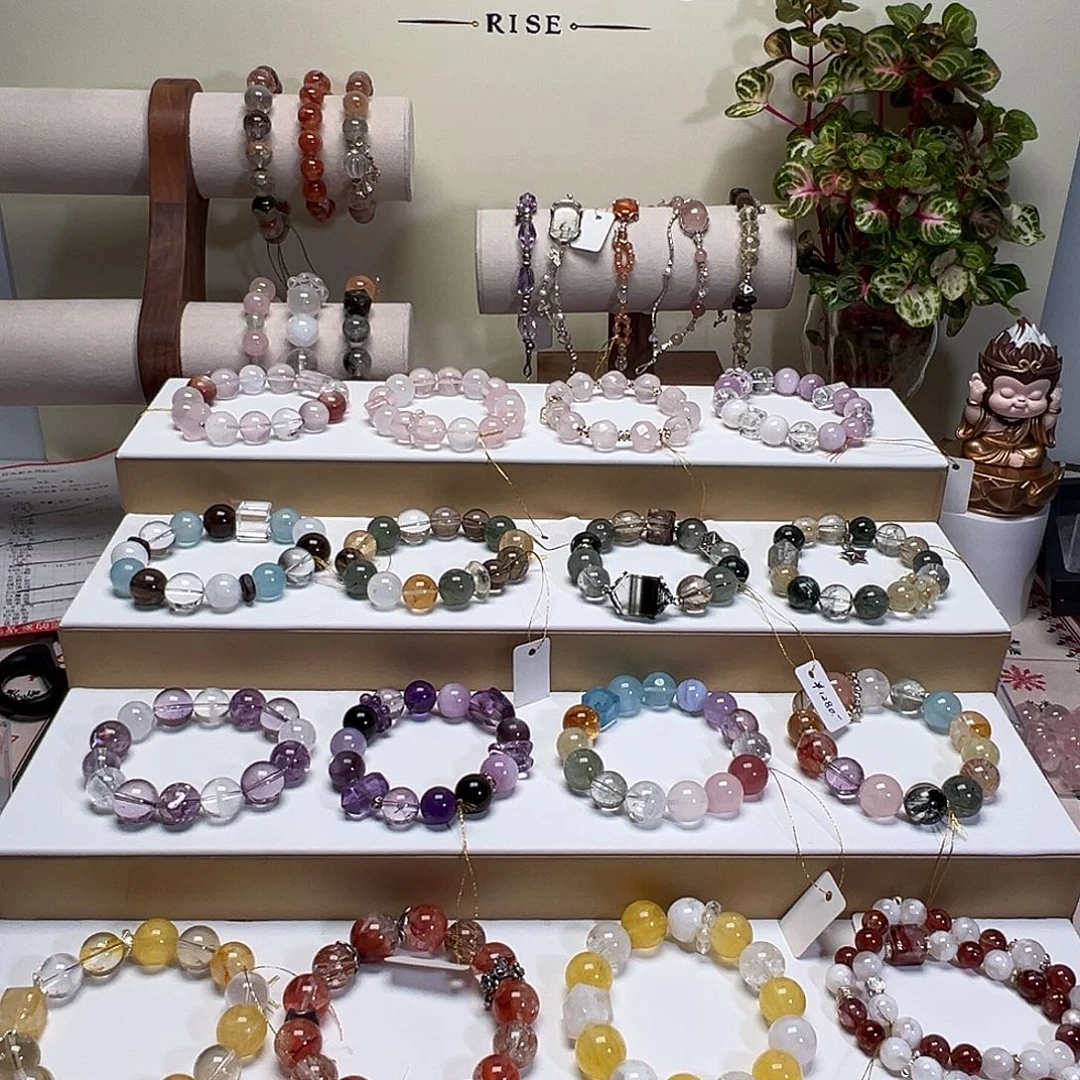 烟晶未镶嵌手链单珠