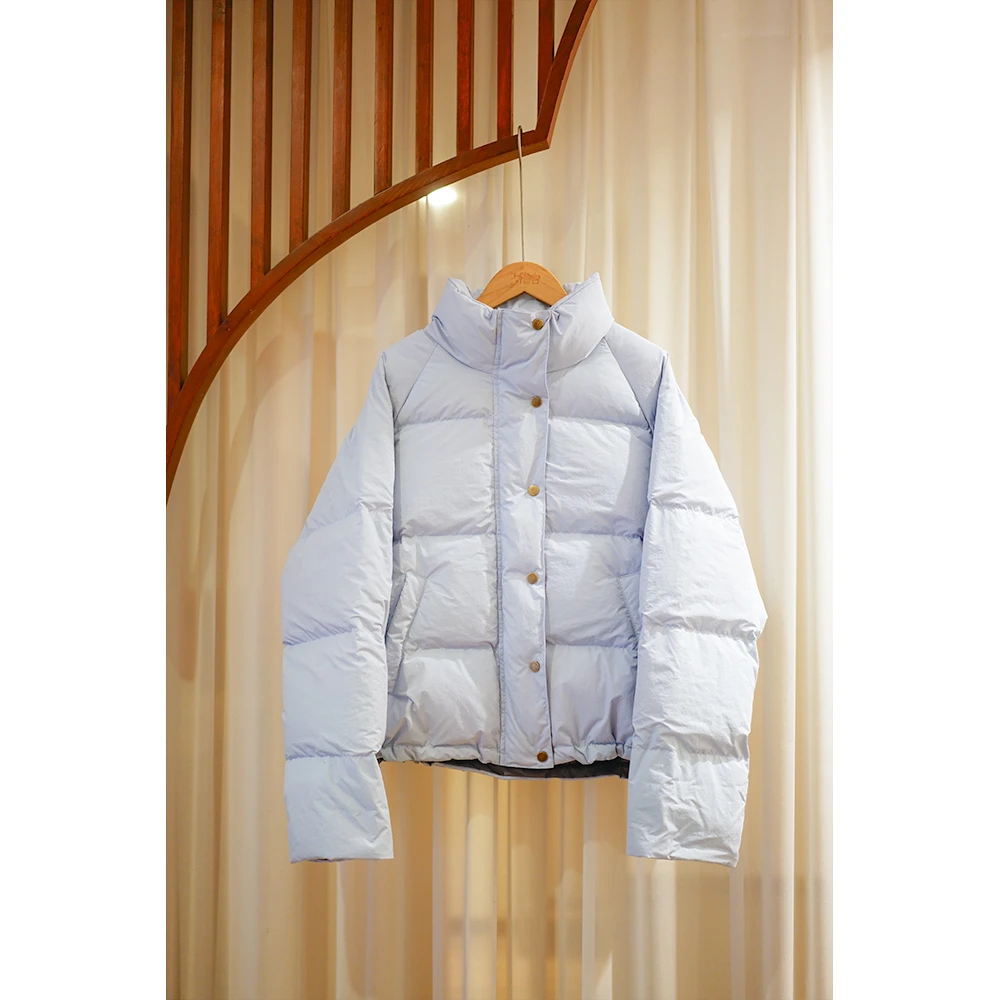 【听絮】立领厚款宽松型极简风长袖休闲保暖简约羽绒服