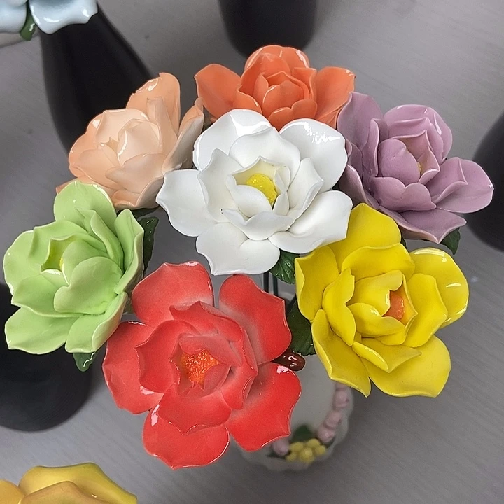 陶瓷纯手工捏花设计