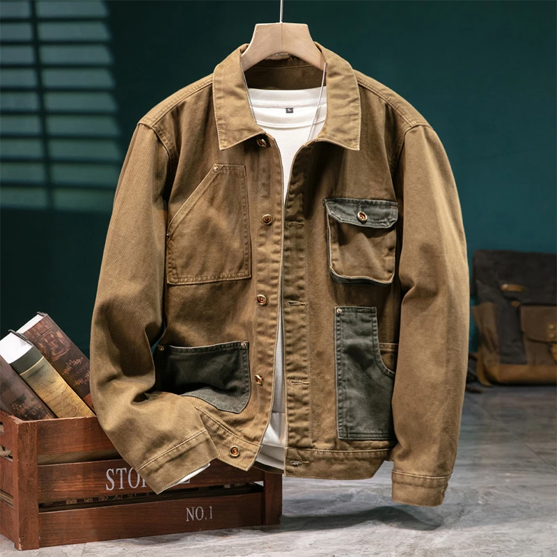 【燕公子】2025男士休闲外套新款潮流翻领男款夹克百搭青年上衣男装