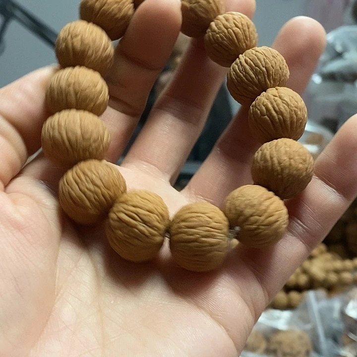 把件文玩核桃凤羽手串