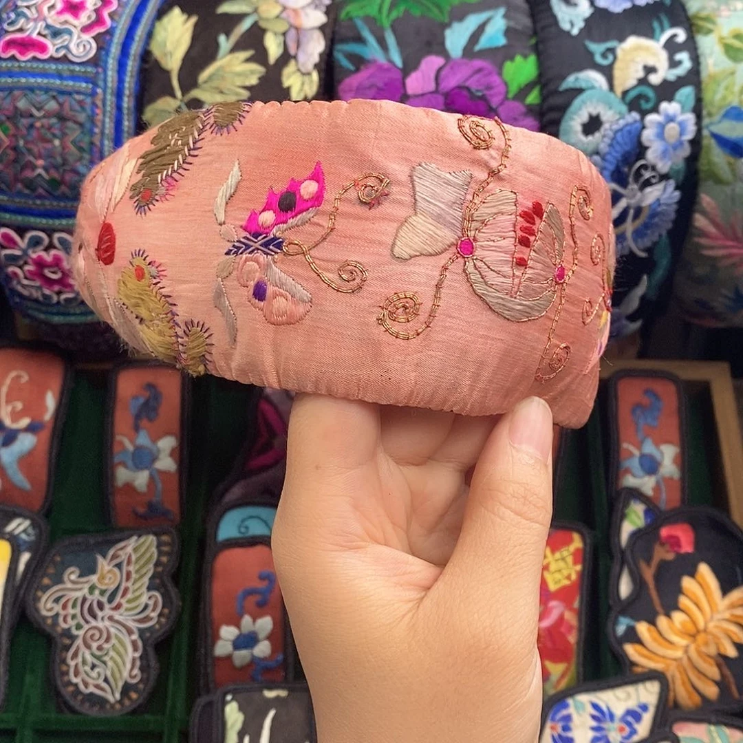 织绣老绣手工刺绣发箍