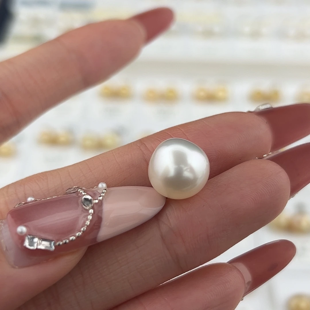 定制海水珍珠未镶嵌裸珠12 肉眼几乎无暇