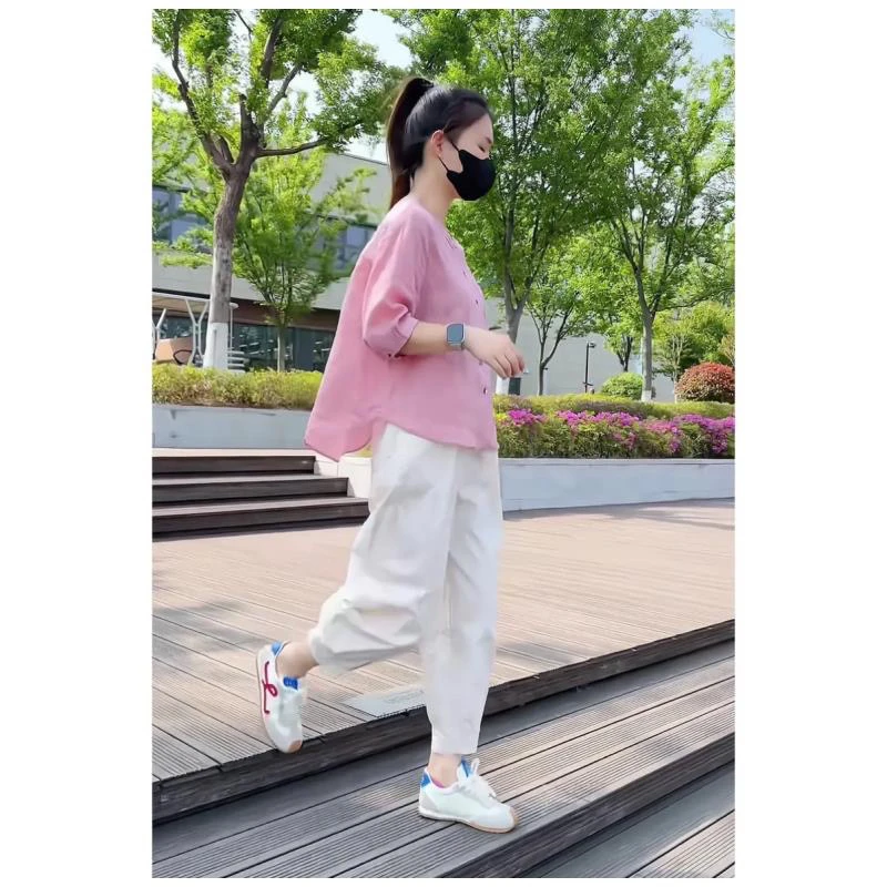 （现货）2025夏季薄款宽松韩版显瘦短袖- 725