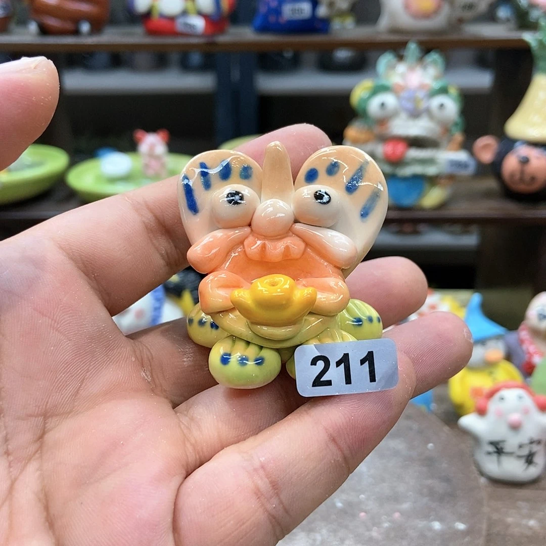 摆件直播间手工抽象陶瓷摆件211