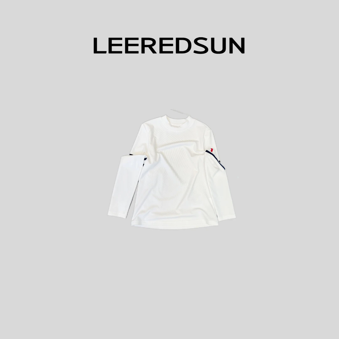 LEEREDSUN "碎梦" 圆领拼接条纹简约百搭长袖YY01CX3037