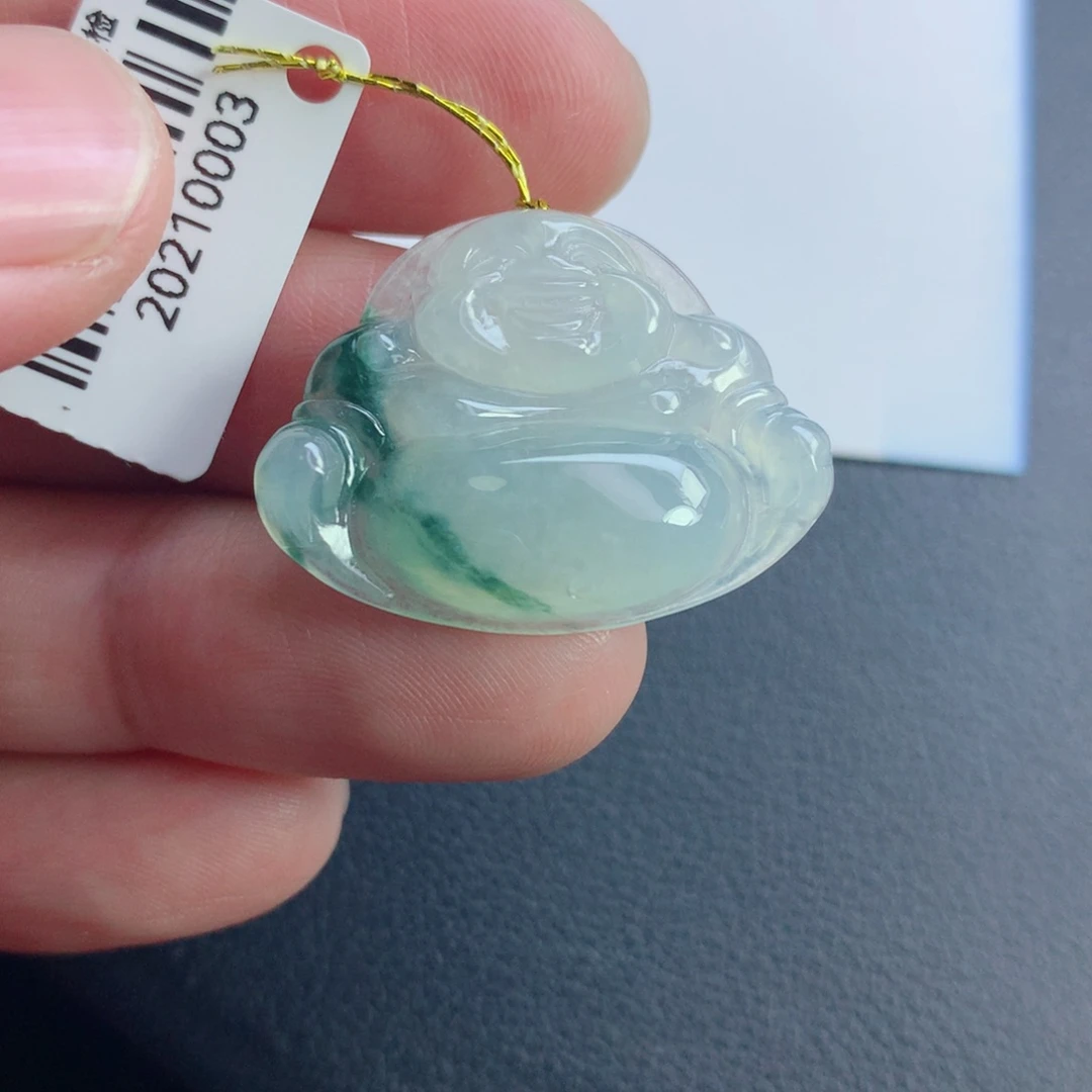 翡翠未镶嵌颈饰佛公