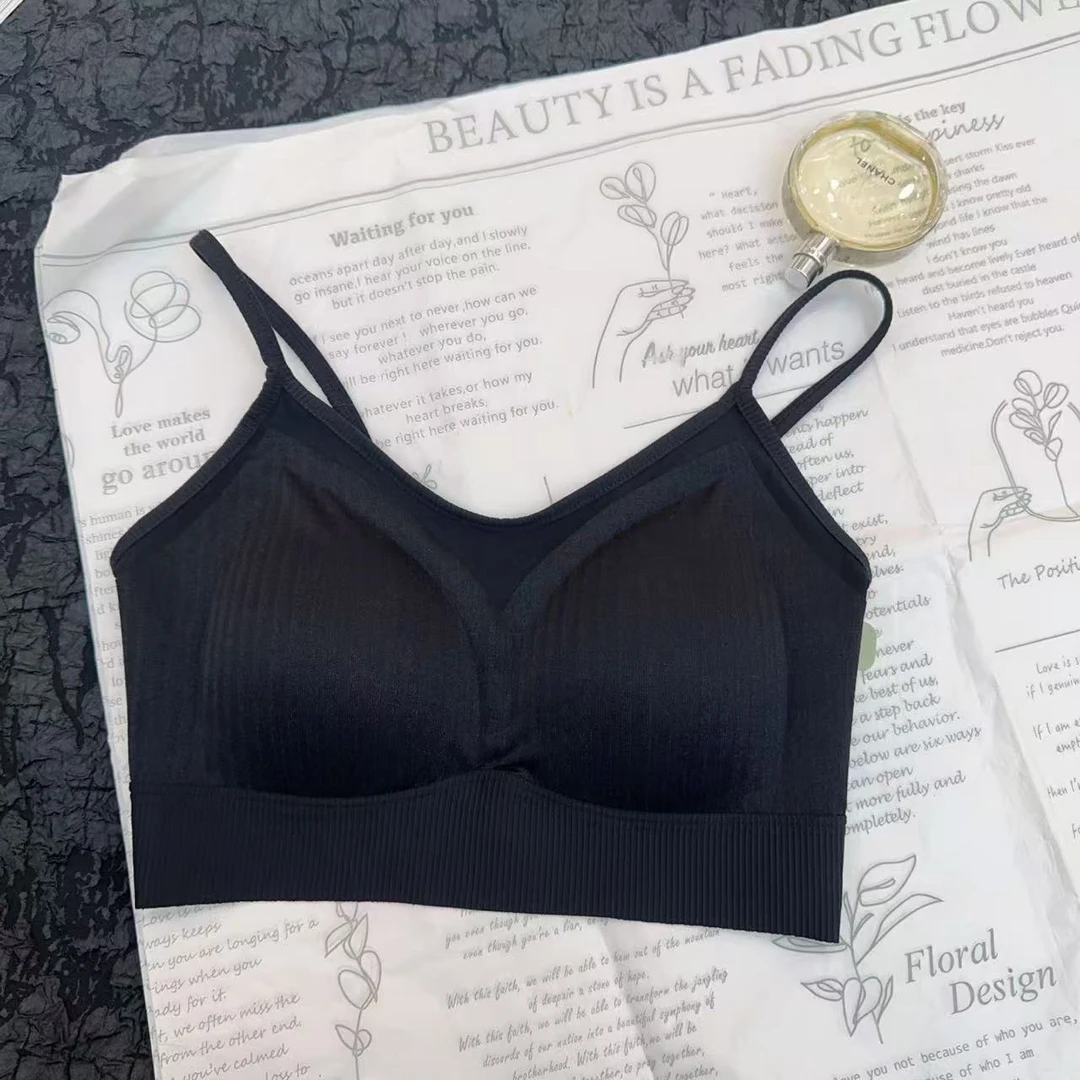 时尚站（C4）女士无痕一体个性背心吊带3901