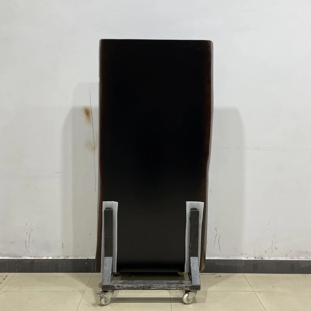 906-长160宽77-78-80厚8公分自然边非洲黑檀大板实木整板原木茶几