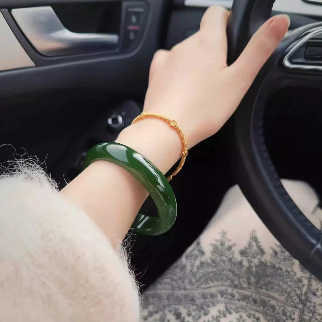 天然辰砂【玉遇缘】精美文玩手镯H-0082