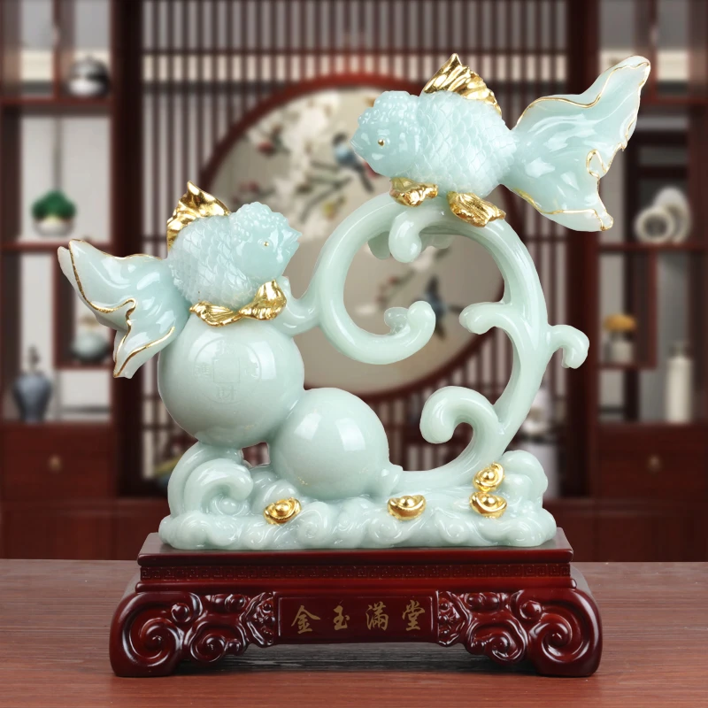 金玉满堂鱼葫芦摆件家居客厅玄关装饰办公室店铺公司乔迁开业礼品