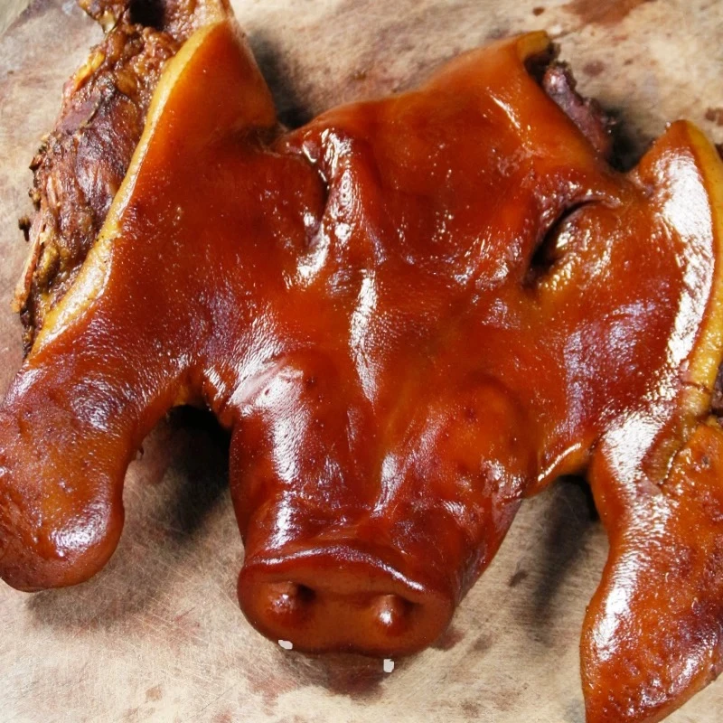 重庆风味整只去骨烟熏腊猪头【现场称重计价】