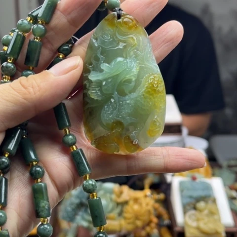 岫玉挂件未镶嵌挂件