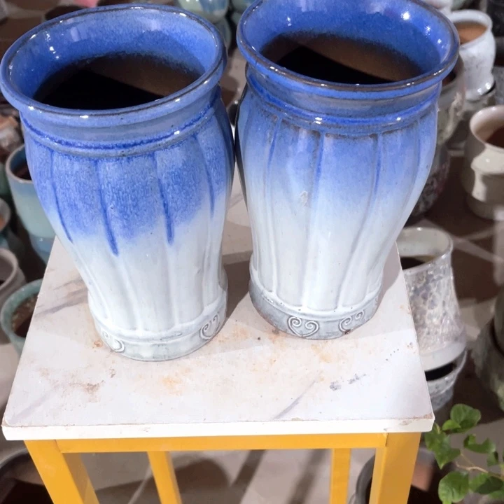 花盆紫砂口径13高度23两只正品