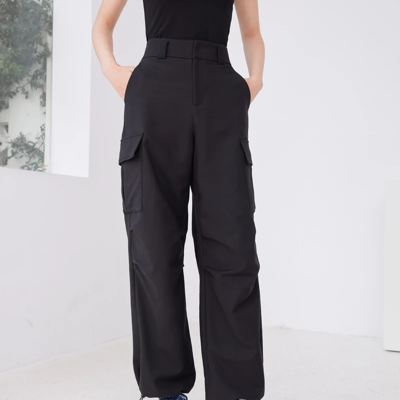 【直播专享】K4011081休闲裤 香影工装裤女高腰秋冬季新款长裤休闲