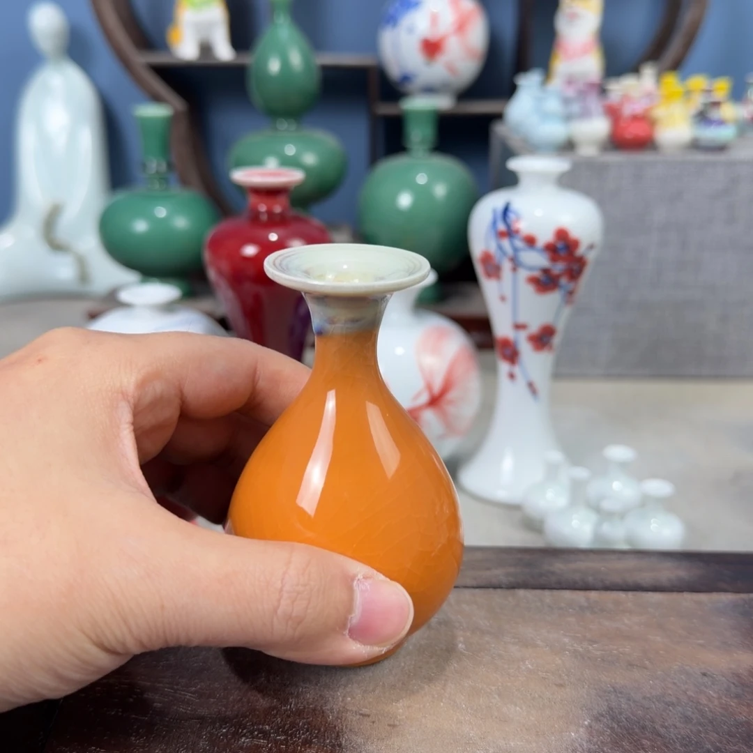 陶瓷手工小花器摆件