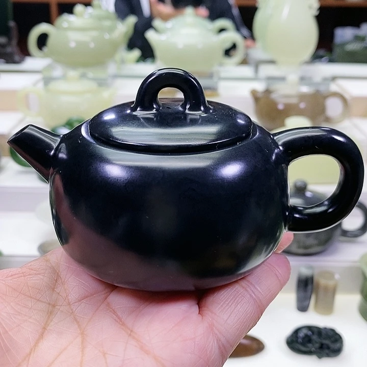 未镶嵌和田玉挂件茶壶170m l