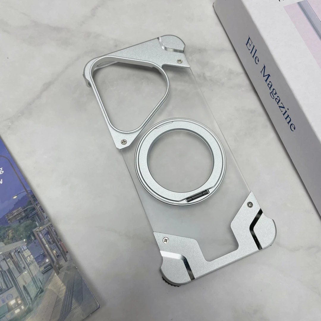 新款金属壳磁吸适用华为Pura70pro+铝合金手机壳防摔高档散热透明