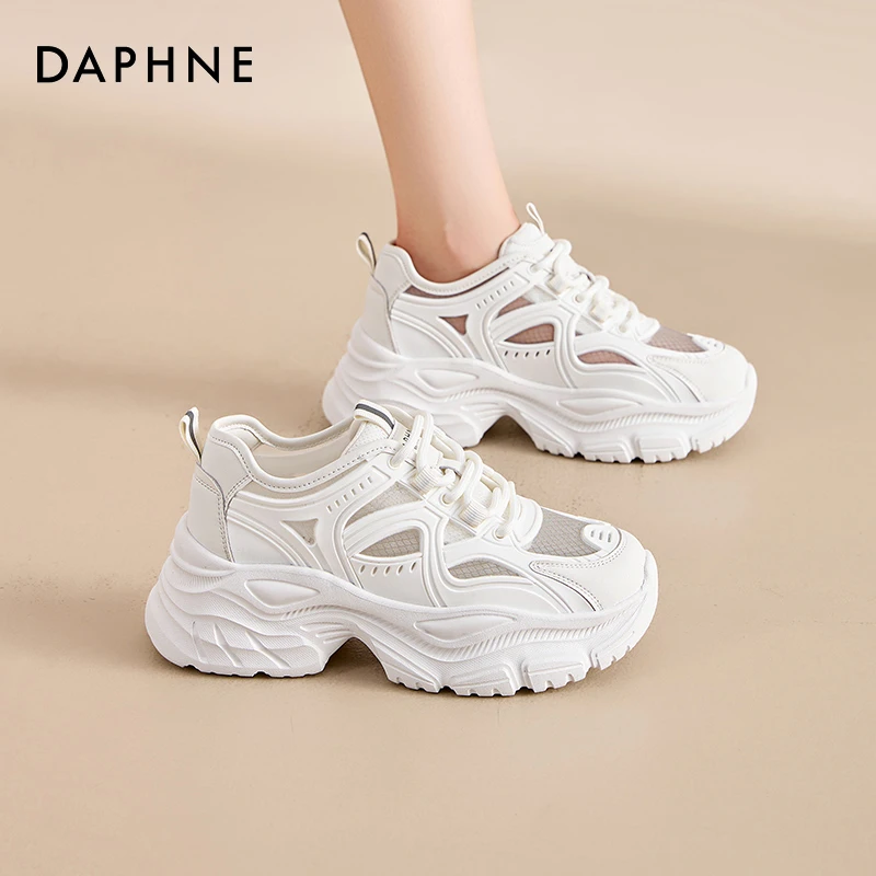 达芙妮运动鞋2025夏季清新透气小白鞋薄网面春夏户外低帮简约女鞋