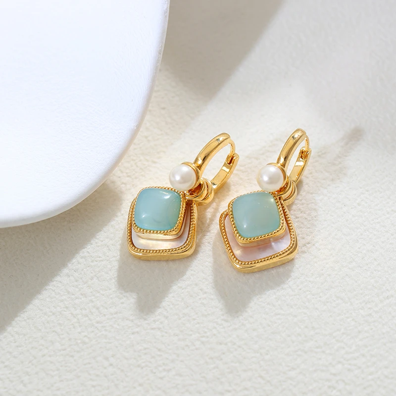 铜合金耳饰 《货号9545》几何型一款多戴耳扣耳环