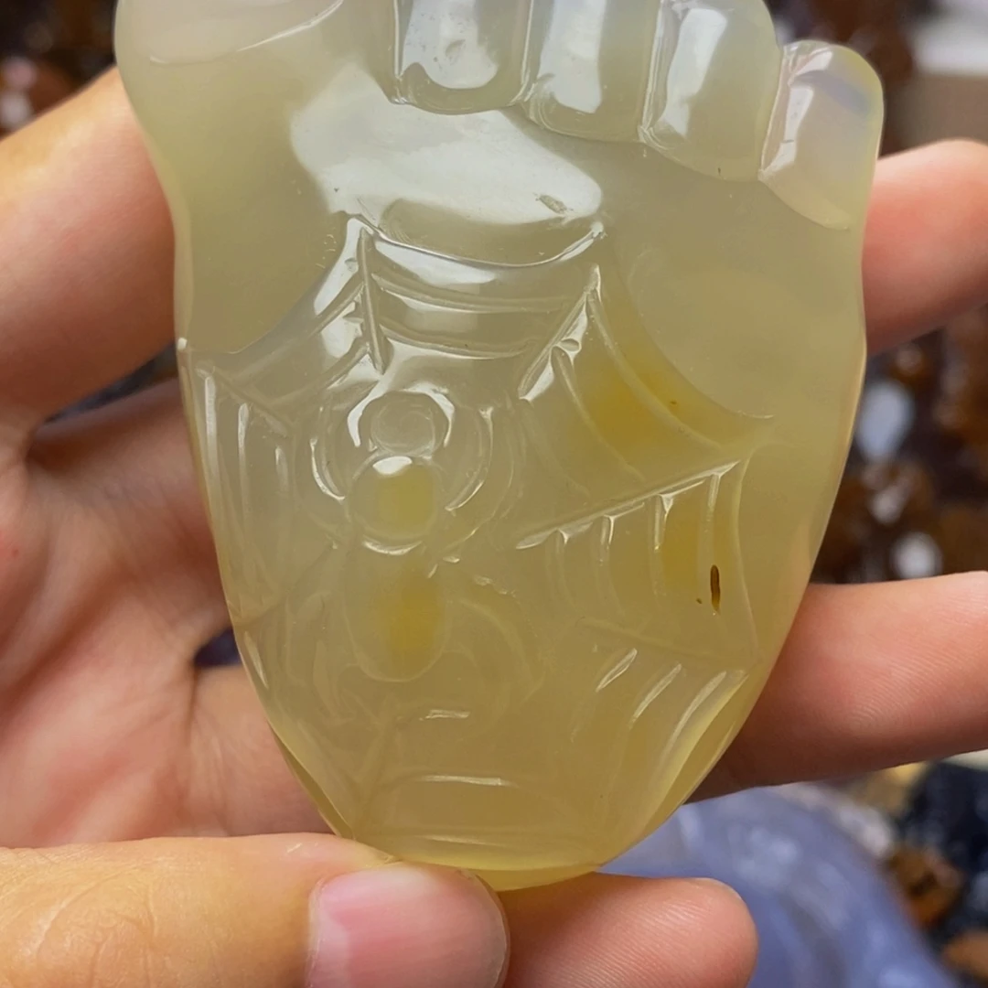 玛瑙/玉髓手把件未镶嵌