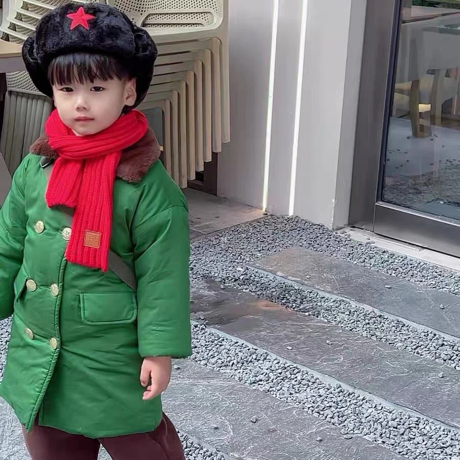 2280炸街时尚潮流百搭洋气个性秋冬男女童加棉军大衣