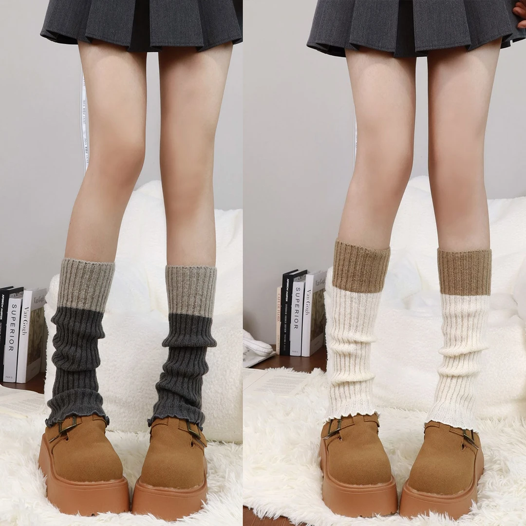 雪地靴袜套堆堆袜秋冬季配鲨鱼裤美拉德袜子女腿套袜玛丽珍韩版潮