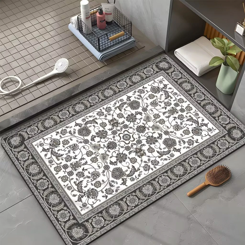 浴室硅藻泥吸水防滑垫卫生间脚垫门口洗手台入户门地垫家用垫子