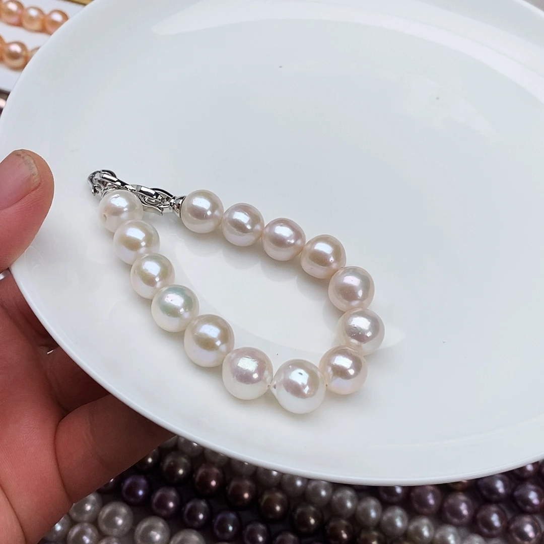 银S925镶嵌淡水珍珠颈饰