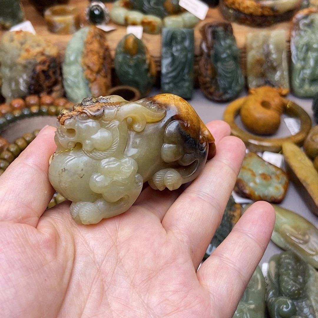 岫岩河磨玉（透闪石质玉）未镶嵌珠宝奇石@****桨