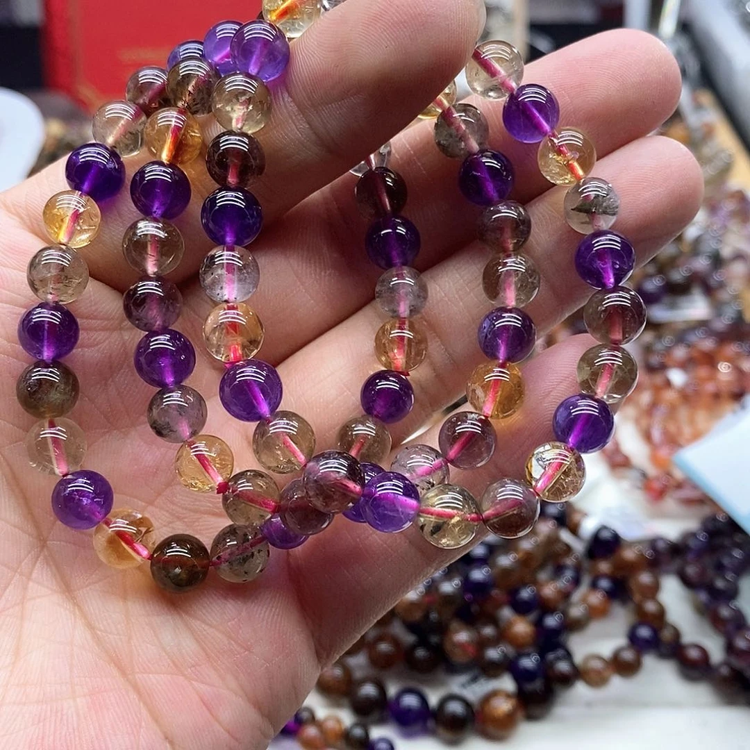 水晶手链未镶嵌多样性发货发一条