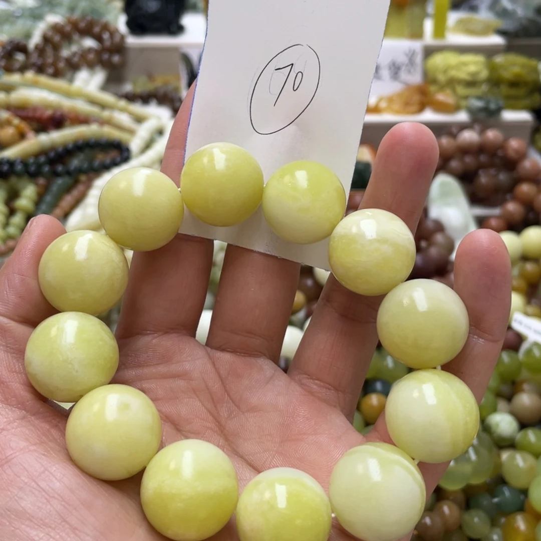 蛇纹石玉手链未镶嵌