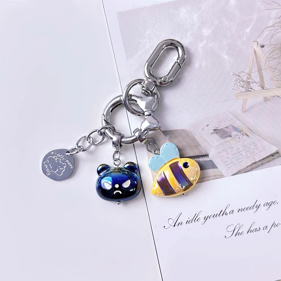 牌牌小挂件  不锈钢镜面双面雕刻片片吊坠 挂件可爱手工diy创意