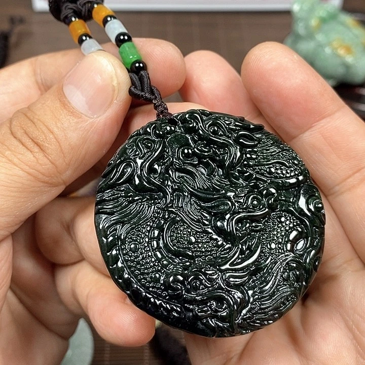 颈饰未镶嵌翡翠天然翡翠玉A货配证书