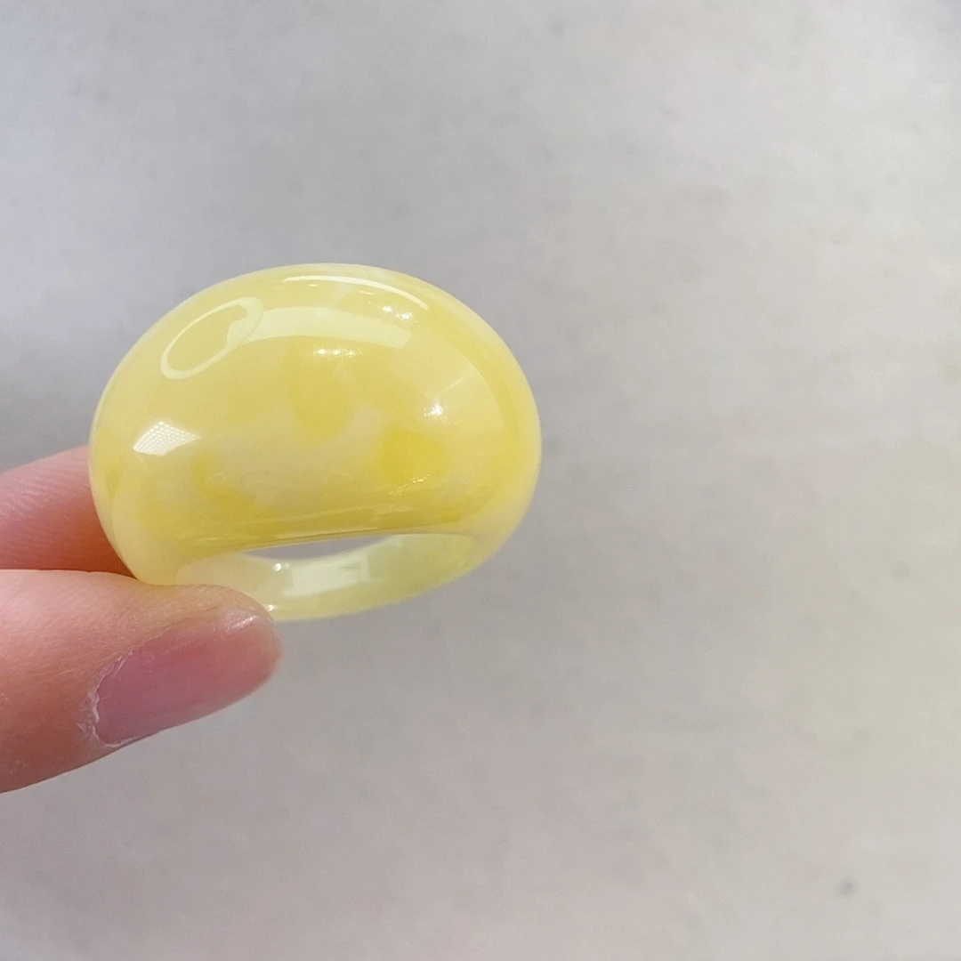 蜜蜡未镶嵌戒指馒头戒19