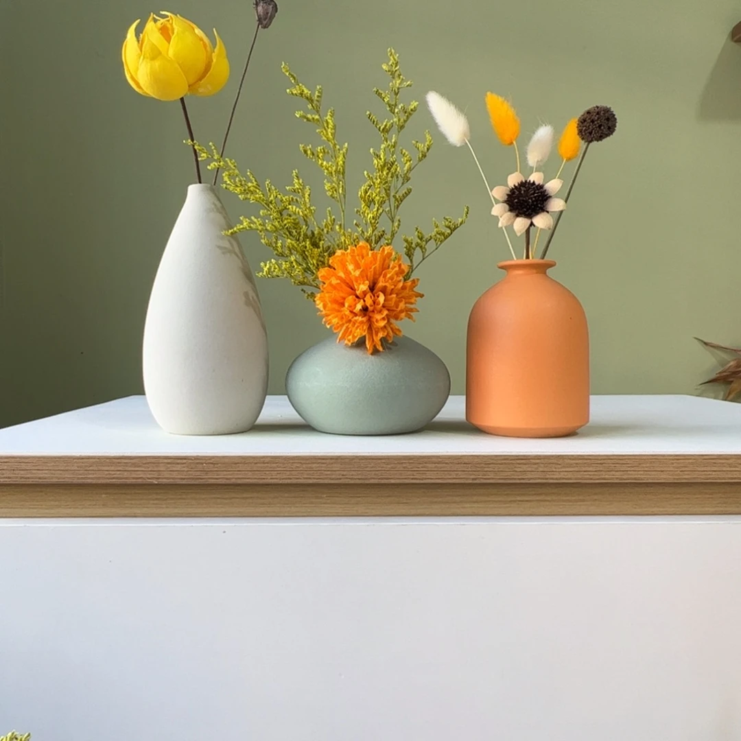 陶瓷花瓶陶瓷花瓶带花高度20-30厘米左右