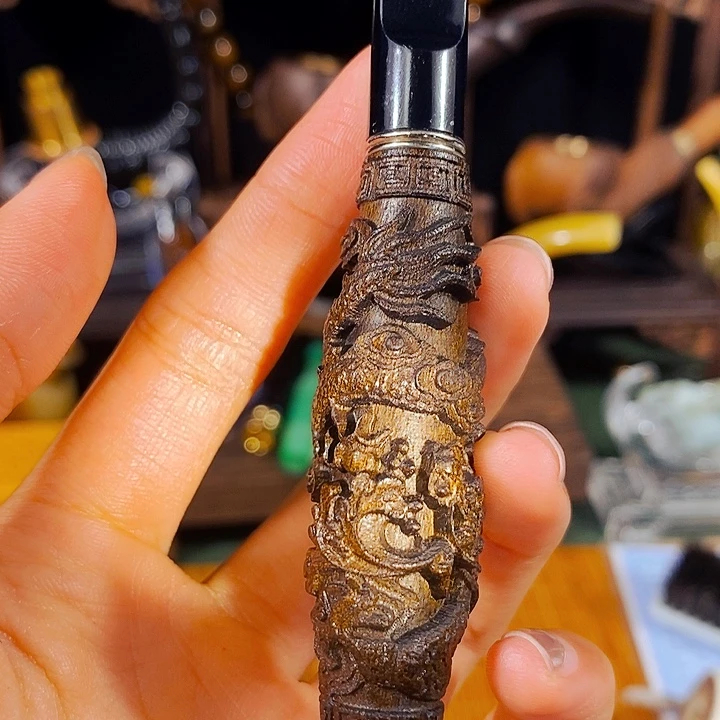 高端定制金丝楠木烟嘴